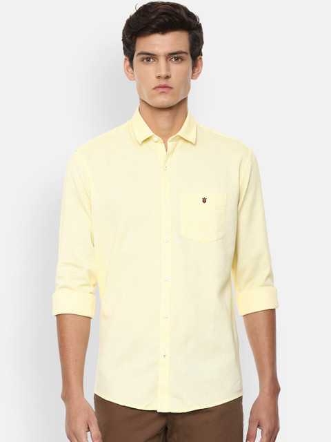 

Louis Philippe Sport Men Yellow Slim Fit Opaque Pure Cotton Casual Shirt