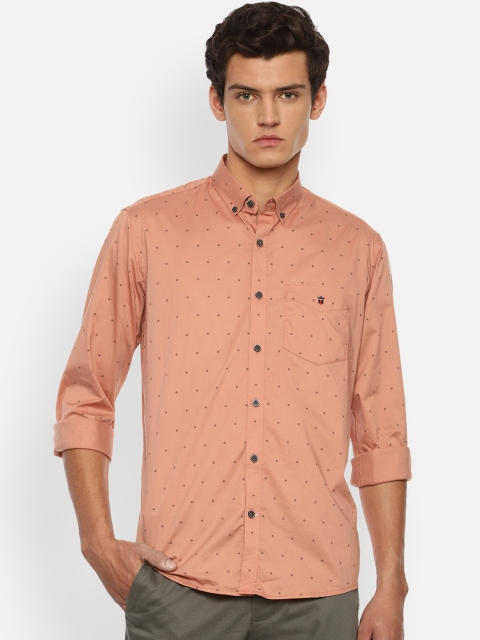 

Louis Philippe Sport Men Orange Slim Fit Opaque Printed Casual Shirt