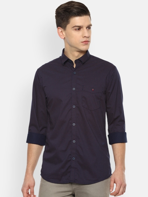 

Louis Philippe Sport Men Navy Blue Slim Fit Opaque Pure Cotton Casual Shirt
