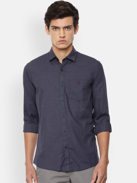 

Louis Philippe Sport Men Purple Slim Fit Opaque Checked Cotton Casual Shirt