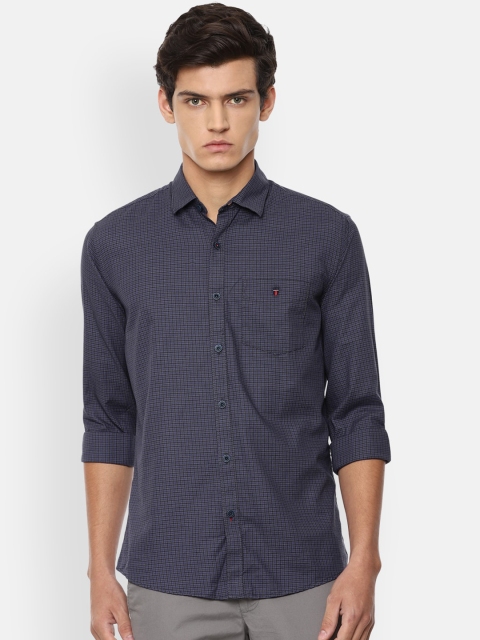 

Louis Philippe Sport Men Purple Slim Fit Opaque Checked Pure Cotton Casual Shirt