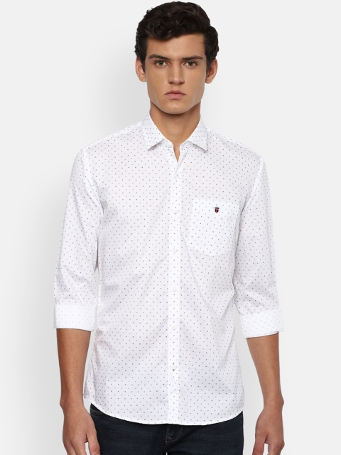 

Louis Philippe Sport Men Pure Cotton White Micro Ditsy Printed Slim Fit Casual Shirt