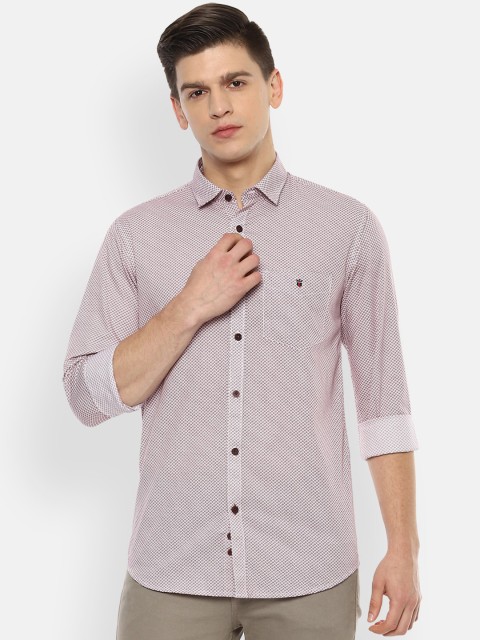 

Louis Philippe Sport Men Maroon Slim Fit Opaque Printed Casual Shirt