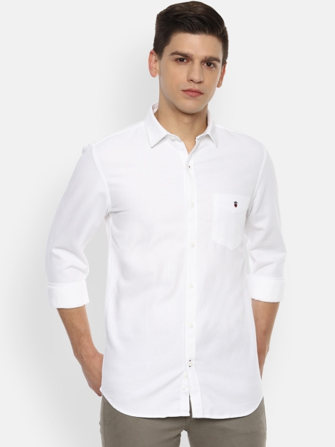 

Louis Philippe Sport Men White Slim Fit Opaque Cotton Casual Shirt