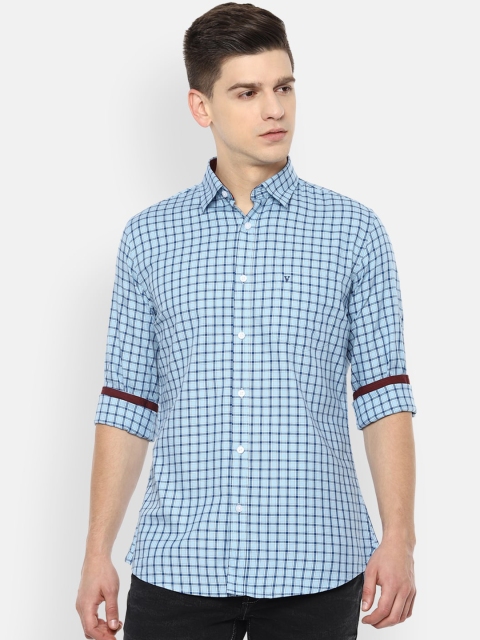 

Van Heusen Sport Men Blue Slim Fit Opaque Checked Casual Shirt