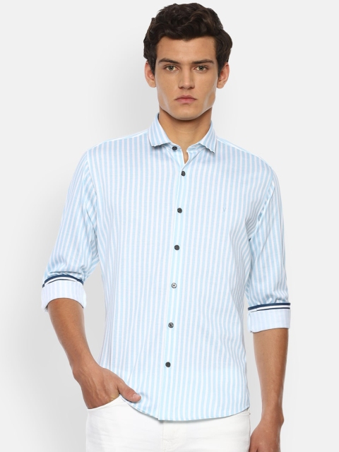 

Van Heusen Sport Men Blue Slim Fit Opaque Striped Casual Shirt