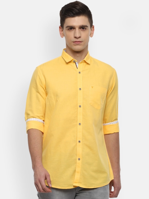 

Van Heusen Sport Men Yellow Slim Fit Opaque Casual Shirt