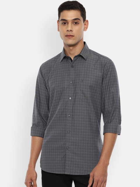 

Van Heusen Sport Men Grey Slim Fit Opaque Checked Cotton Casual Shirt