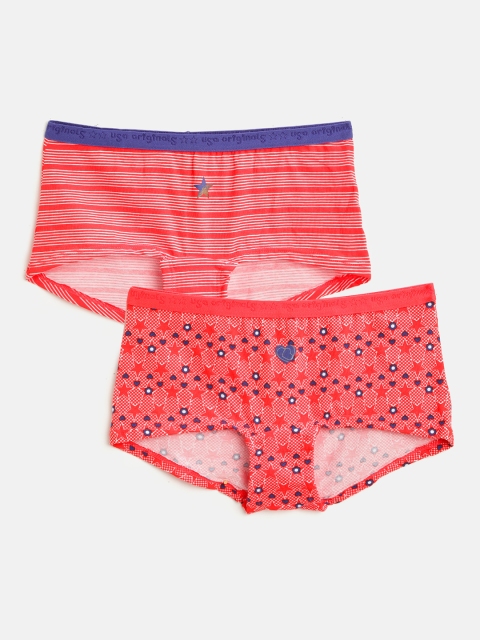 

Jockey Girls Pack of 2 Printed Assorted Hipster Briefs UG52-0205-ASSTD