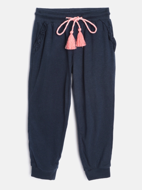 

Jockey Girls Navy Blue Solid Slim Fit Joggers