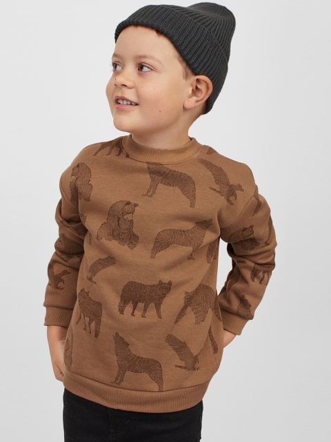 

H&M Boys Printed Sweatshirt, Beige