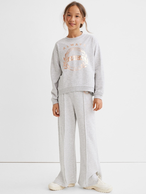 

H&M Girls Grey Straight-Legged Joggers