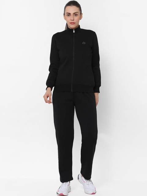 

Sweet Dreams Women Black Solid Cotton Tracksuit