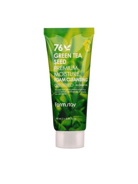 

Farmstay Green Tea Seed Premium Moisture Foam Cleansing - 100 ml, Black