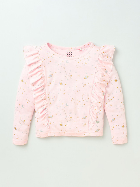 

Ed-a-Mamma Girls Pink Printed Top