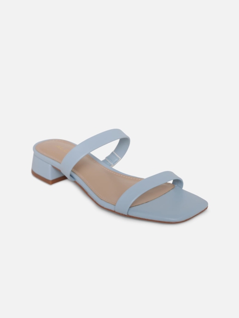 

ALDO Blue Textured Block Sandals