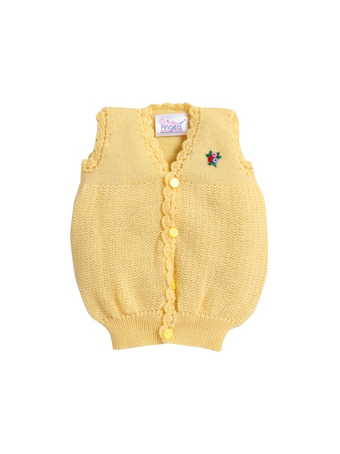 

Little Angels Infant Kids Yellow & Green Crochet Acrylic Cardigan