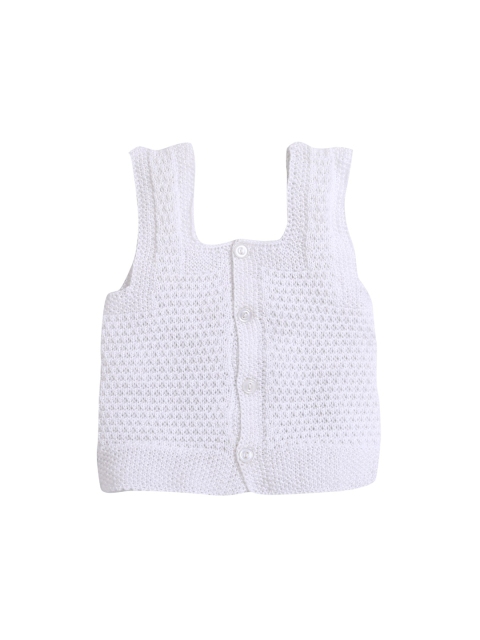 

Little Angels Infant Unisex Kids White Acrylic Sweater Vest