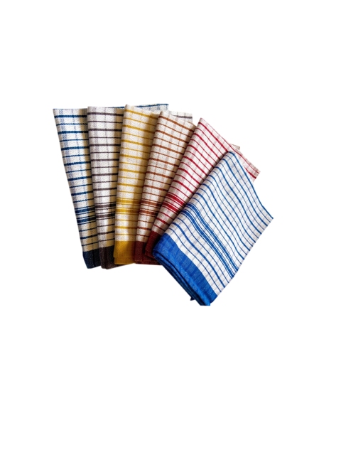 

Lushomes Set Of 6 Pure Absorbent Cotton Kitchen Towels, Brown