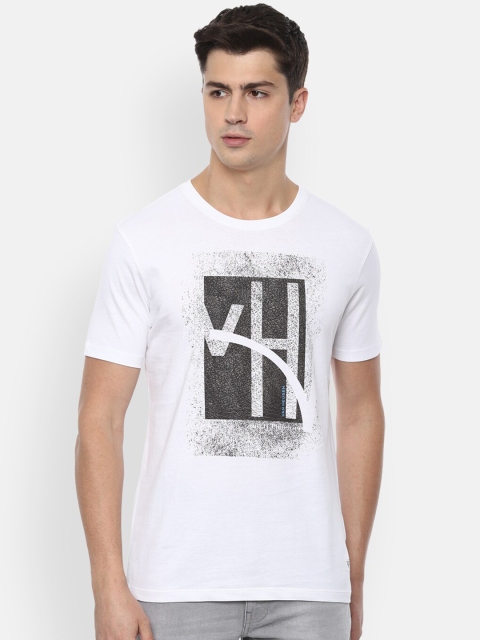 

VAN HEUSEN DENIM LABS Men White Typography Printed Applique T-shirt