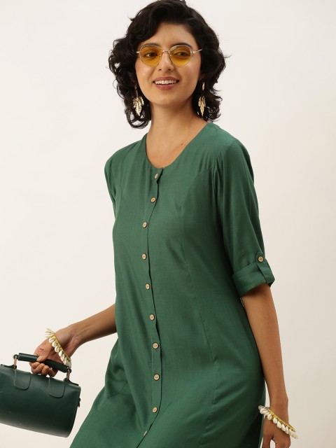 

ZOLA Women Teal Green Kurta