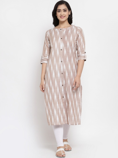 

ALC Creations Women Beige Striped Kurta