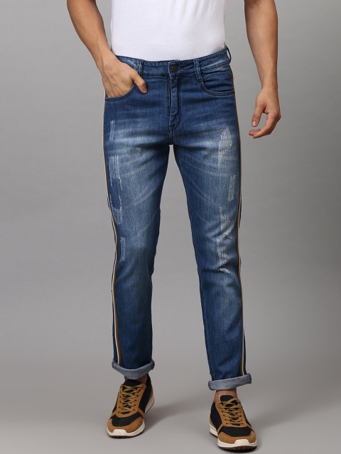 

Campus Sutra Men Blue Slim Fit Mildly Distressed Heavy Fade Stretchable Jeans