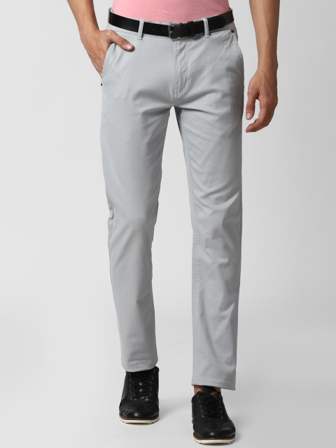 

Peter England Casuals Men Grey Slim Fit Trousers
