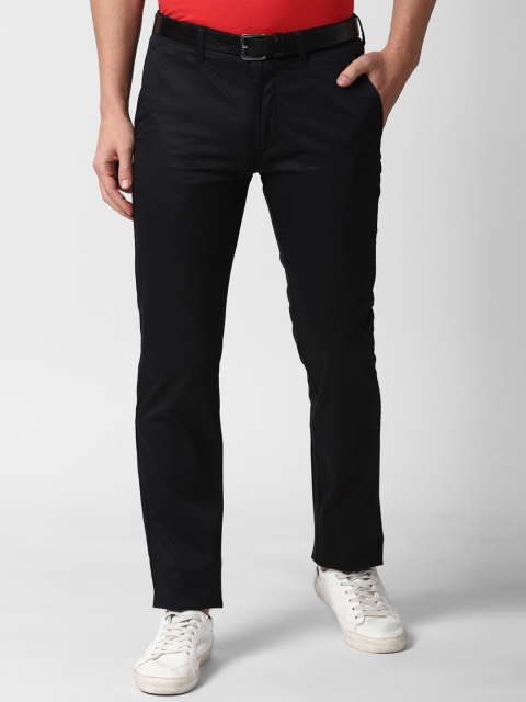 

Peter England Casuals Men Navy Blue Slim Fit Trousers