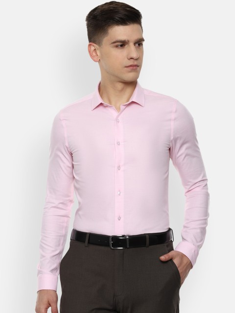 

Louis Philippe Men Pink Slim Fit Opaque Formal Shirt
