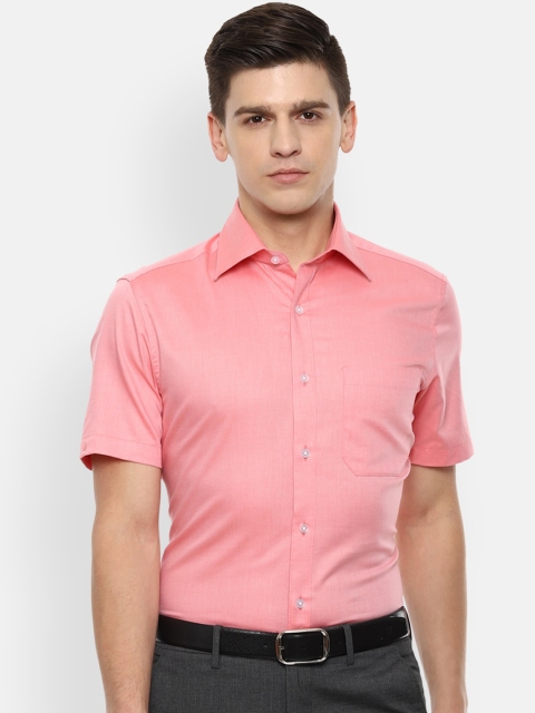 

Louis Philippe Men Pink Opaque Cotton Formal Shirt