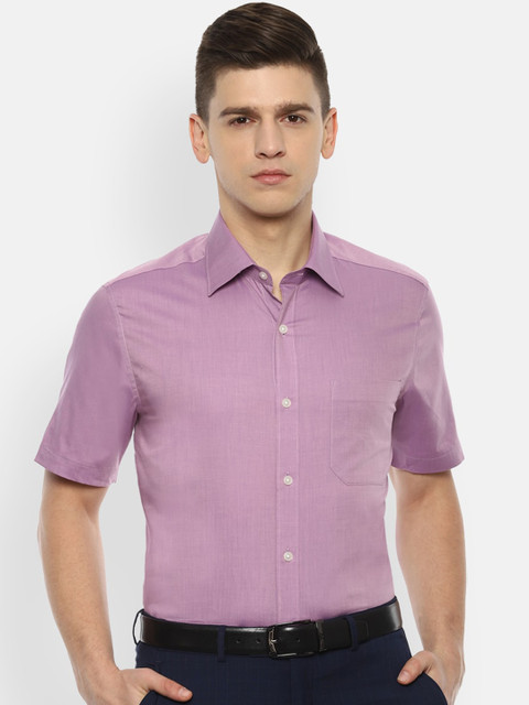 

Louis Philippe Men Purple Opaque Pure Cotton Formal Shirt