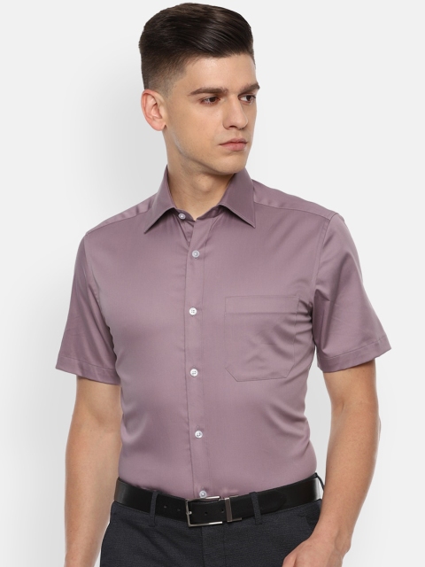 

Louis Philippe Men Purple Opaque Printed Formal Shirt