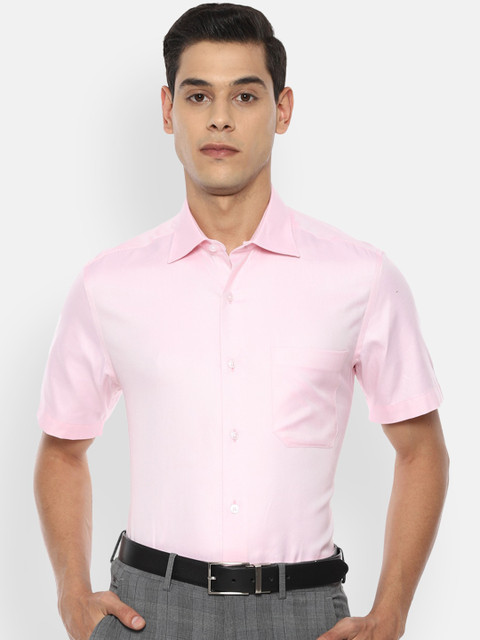 

Louis Philippe Men Pink Opaque Formal Shirt