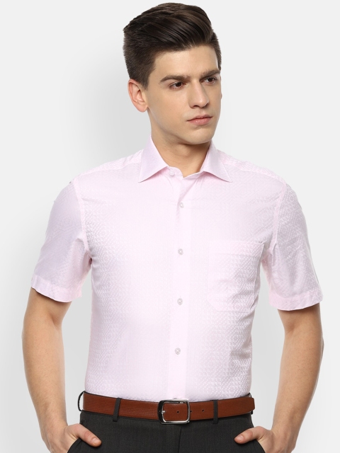 

Louis Philippe Men Pink Opaque Pure Cotton Formal Shirt