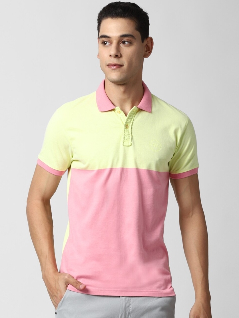 

Peter England Casuals Men Pink Polo Collar T-shirt