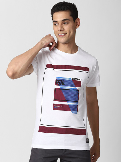 

Peter England Casuals Men White Printed T-shirt
