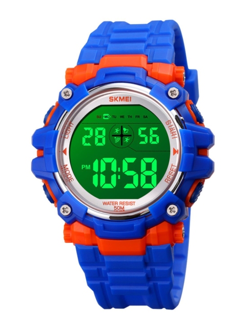 

Skmei Unisex Kids White Dial & Blue Straps Digital Watch Skmei_1616_Blue