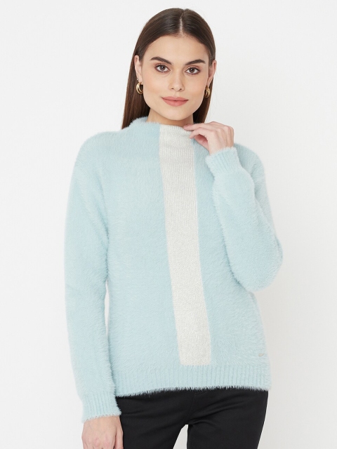 

METTLE Women Blue & White Pullover
