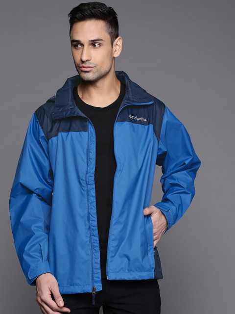 

Columbia Men Blue Colourblocked Glennaker Lake Rain Jacket