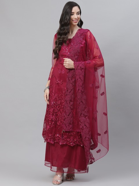 

Readiprint Fashions Magenta Embroidered Unstitched Dress Material