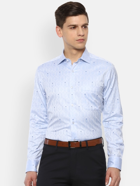 

Louis Philippe Gods & Kings Men Blue Opaque Printed Formal Shirt
