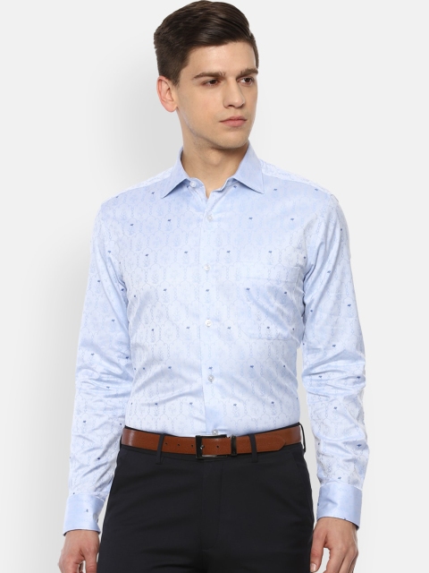 

Louis Philippe Gods & Kings Men Blue Opaque Printed Formal Shirt