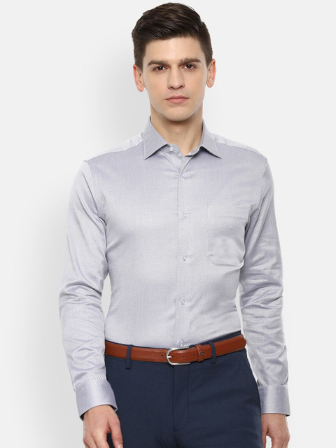 

Louis Philippe Gods & Kings Men Grey Opaque Formal Shirt