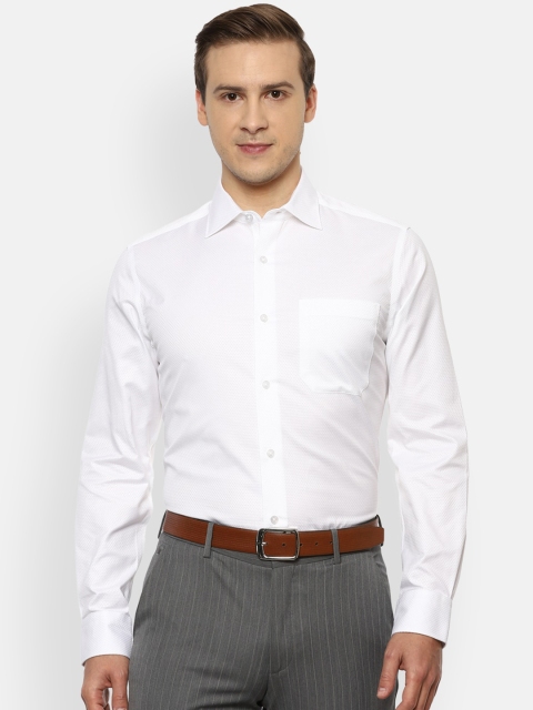

Louis Philippe Gods & Kings Men White Opaque Pure Cotton Formal Shirt