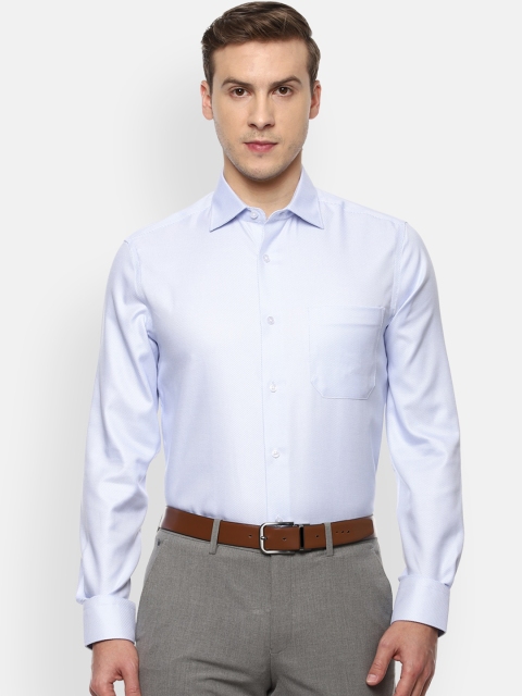 

Louis Philippe Men Blue Opaque Pure Cotton Formal Shirt