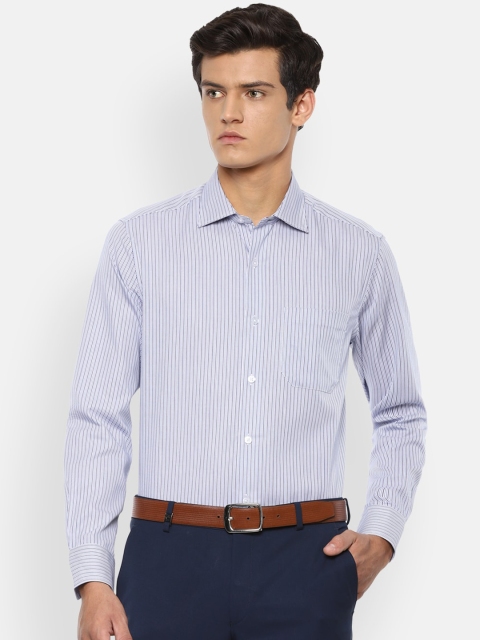 

Louis Philippe Men Blue Opaque Checked Formal Shirt