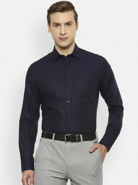 

Louis Philippe Gods & Kings Men Navy Blue Opaque Formal Shirt