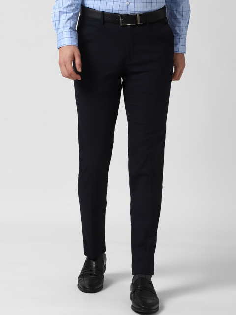 

Peter England Men Black Slim Fit Formal Trousers