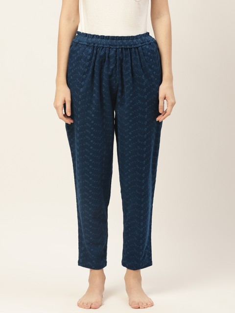 

9teenAGAIN Women Blue Printed Lounge Pant